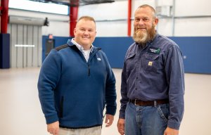 Posed photo of two men smiling